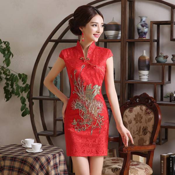 Sườn xám ngắn - Kim Khôi Shop cho thuê trang phục 0965238500